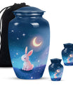 Moonlit Bunny Cremation Urns For Human Ashes - Rabbit Urn for Mom & Dad