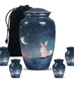 Night Bunny & Stars Urn - Urns For Human Ashes Women