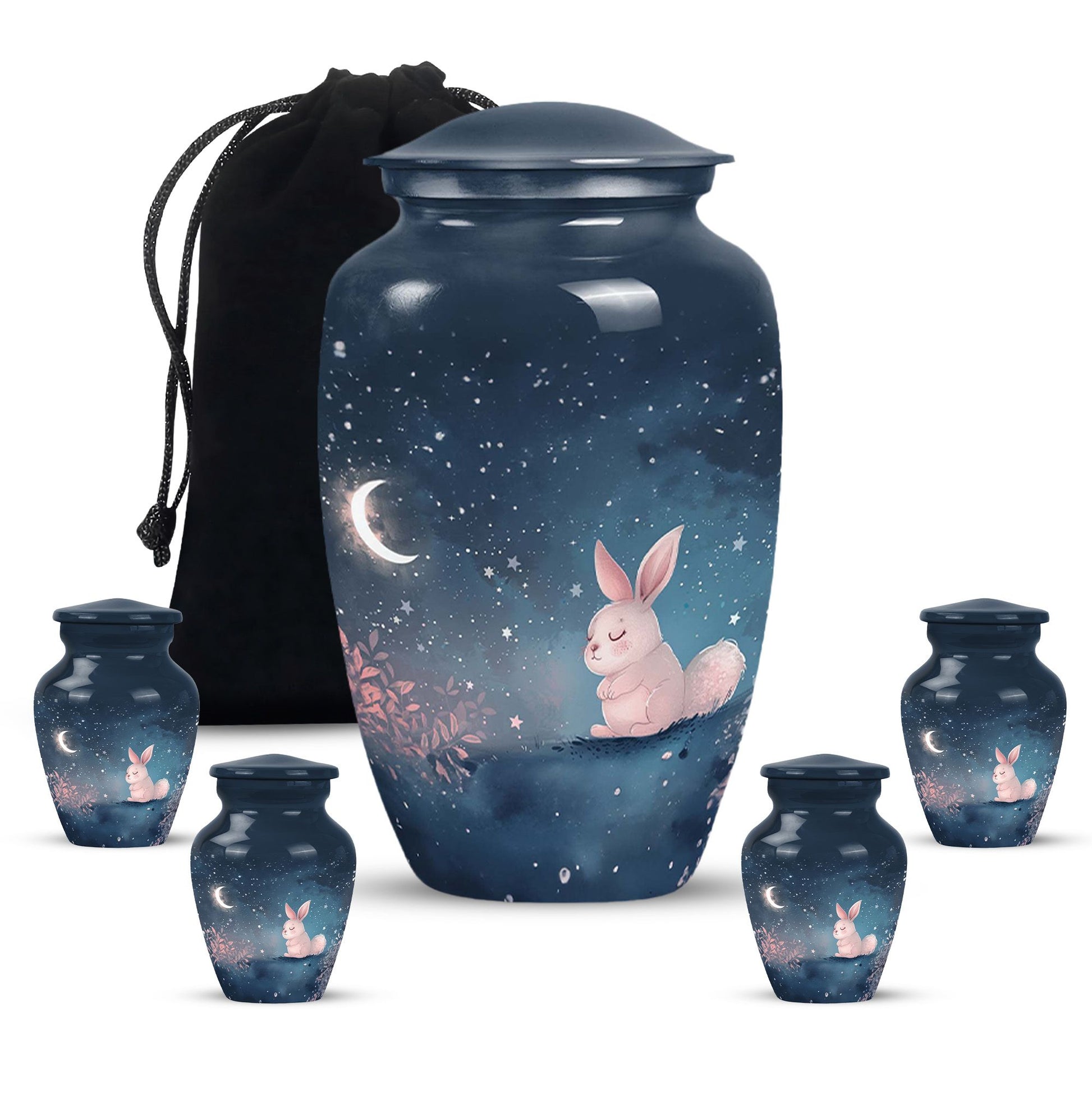 Night Bunny & Stars Urn - Urns For Human Ashes Women