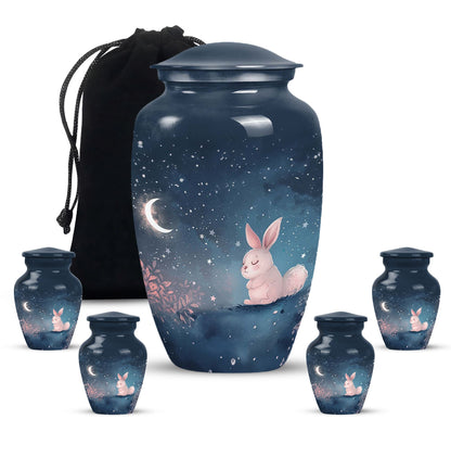 Personalized Rabbit Cremation Urn for Pet Ashes - 10-inch, 200 cu in - Yatskia