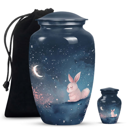 Personalized Rabbit Cremation Urn for Pet Ashes - 10-inch, 200 cu in - Yatskia