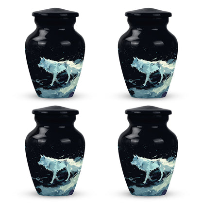 Personalized Wolf Cremation Urn for Human Ashes - 10-inch, 200 cu in - Yatskia