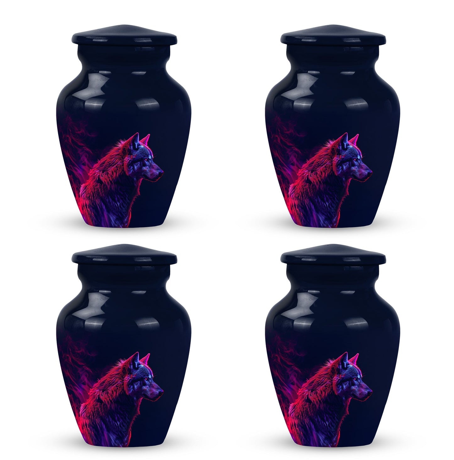 Personalized Wolf Cremation Urn for Human Ashes - 10-inch, 200 cu in - Yatskia