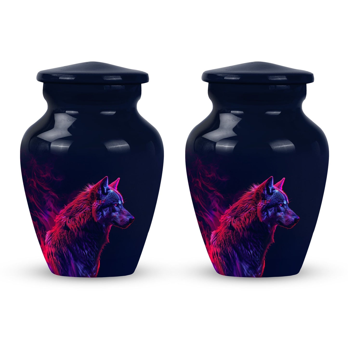 Personalized Wolf Cremation Urn for Human Ashes - 10-inch, 200 cu in - Yatskia