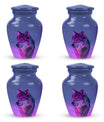 Wolf Cremation Urn for Ashes - Purple Wolf Design Memorial Urn