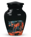 Black Wolf Burial Urn - Urns For Human Ashes Adult Male