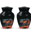Black Wolf Burial Urn - Urns For Human Ashes Adult Male