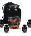 Black Wolf Burial Urn - Urns For Human Ashes Adult Male