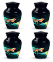 Colorful Wolf Cremation Urn for Human Ashes - Urn for Mom and Dad