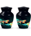 Colorful Wolf Cremation Urn for Human Ashes - Urn for Mom and Dad