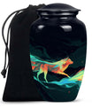 Colorful Wolf Cremation Urn for Human Ashes - Urn for Mom and Dad