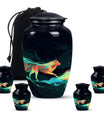 Colorful Wolf Cremation Urn for Human Ashes - Urn for Mom and Dad