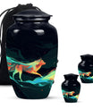 Colorful Wolf Cremation Urn for Human Ashes - Urn for Mom and Dad