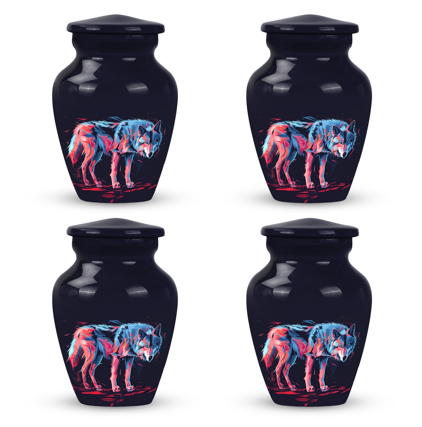 Personalized Wolf Cremation Urn for Mom - 10-inch, 200 cu in - Yatskia