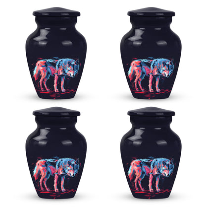 Personalized Wolf Cremation Urn for Mom - 10-inch, 200 cu in - Yatskia