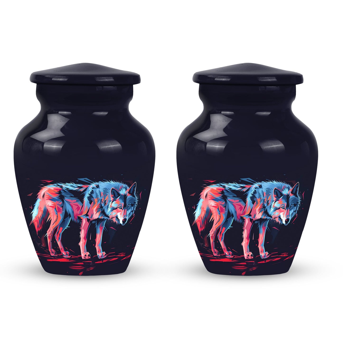 Personalized Wolf Cremation Urn for Mom - 10-inch, 200 cu in - Yatskia