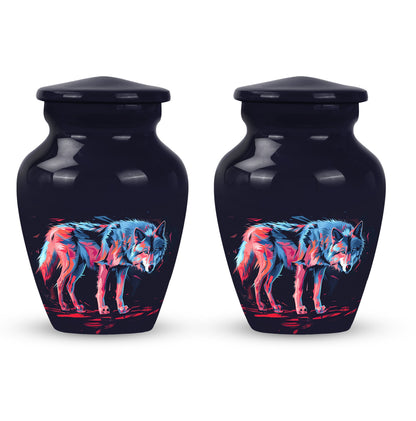 Personalized Wolf Cremation Urn for Mom - 10-inch, 200 cu in - Yatskia