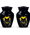 Black and Gold Wolf Urn for Human Ashes - Large For Urn Mom