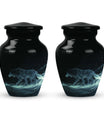 Blue Wolf Cremation Urn for Human Ashes - Memorial Urn for Adults