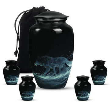 Large Urn With 4 Keepsake Urn