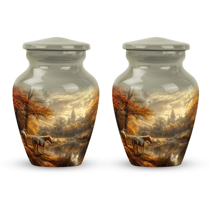 Personalized Horse Memorial Urn for Human Ashes - 10-inch, 200 cu in - Yatskia