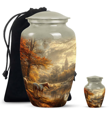 Large Urn With 1 Keepsake Urn