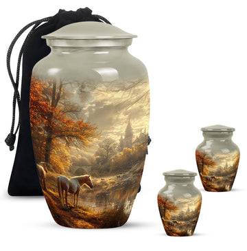 Large Urn With 2 Keepsake Urn