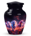 Galloping Horses Cremation Urn for Human Ashes - Urn Keepsake Set