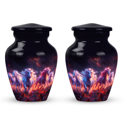 Personalized Horse Cremation Urn for Men - 10-inch, 200 cu in - Yatskia