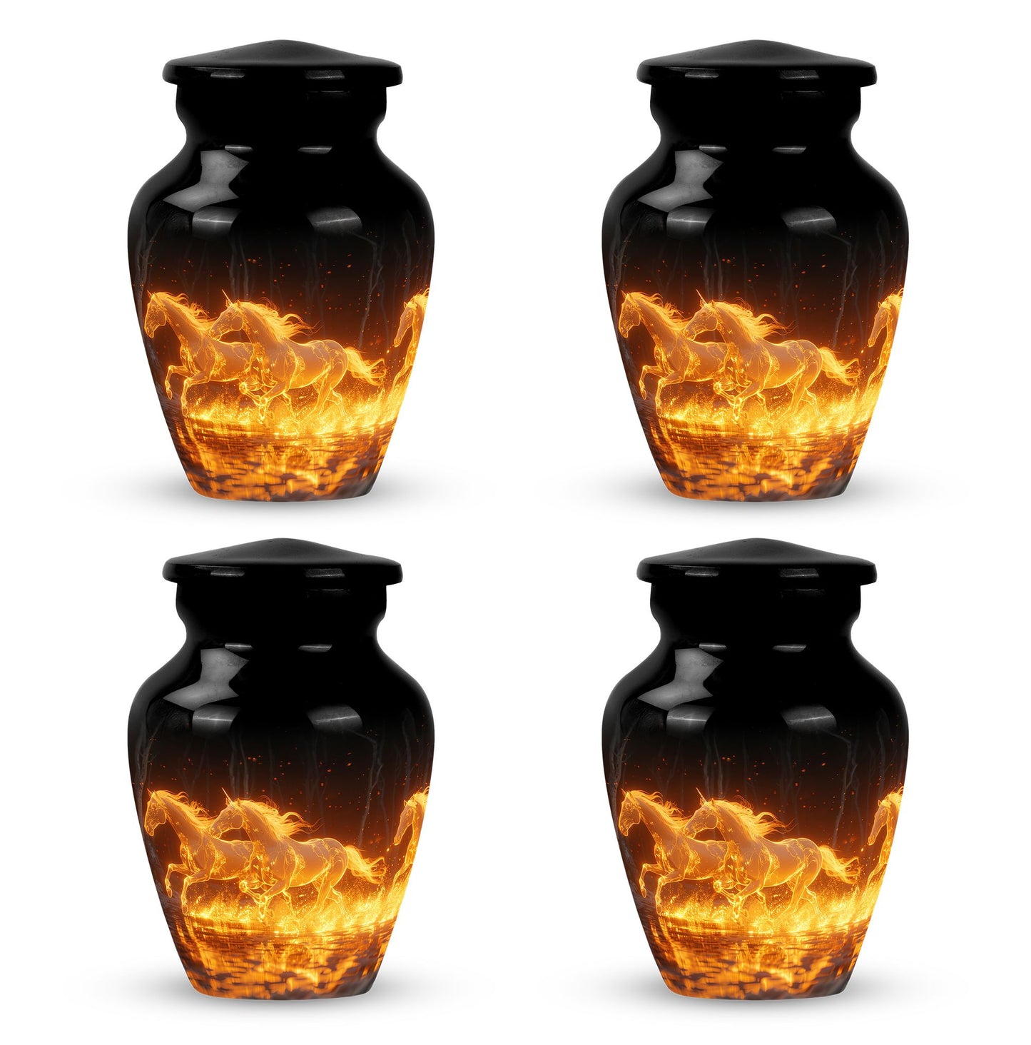 Personalized Horse Cremation Urn for Human Ashes - 10-inch, 200 cu in - Yatskia