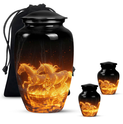 Personalized Horse Cremation Urn for Human Ashes - 10-inch, 200 cu in - Yatskia