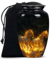 Fiery River Steeds Horse Cremation Urn For Human Ashes - Funeral Urns