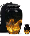 Fiery River Steeds Horse Cremation Urn For Human Ashes - Funeral Urns