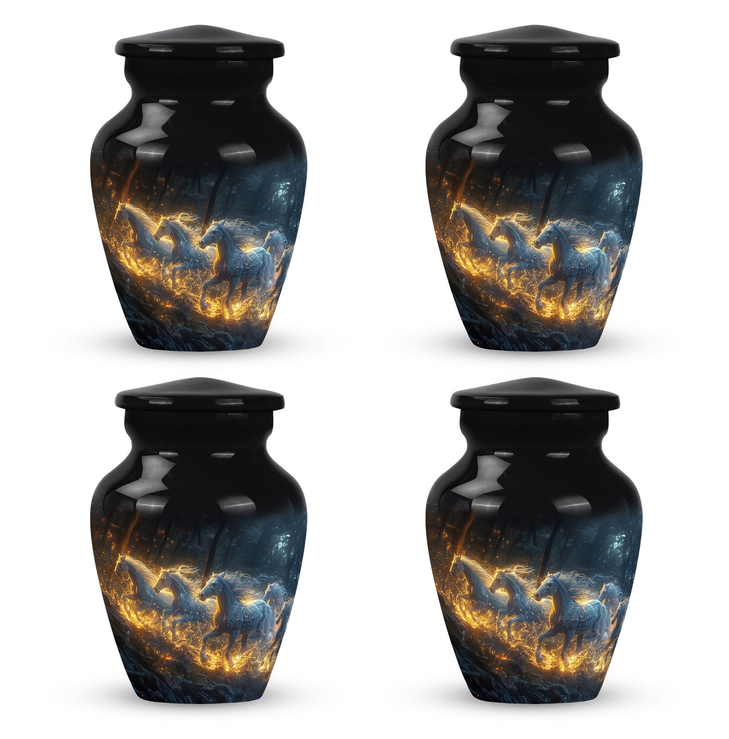Personalized Horse Cremation Urn for Human Ashes - 10-inch, 200 cu in - Yatskia