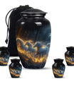 Galloping Horses Cremation Urn For Human Ashes - Urns For Adult Male