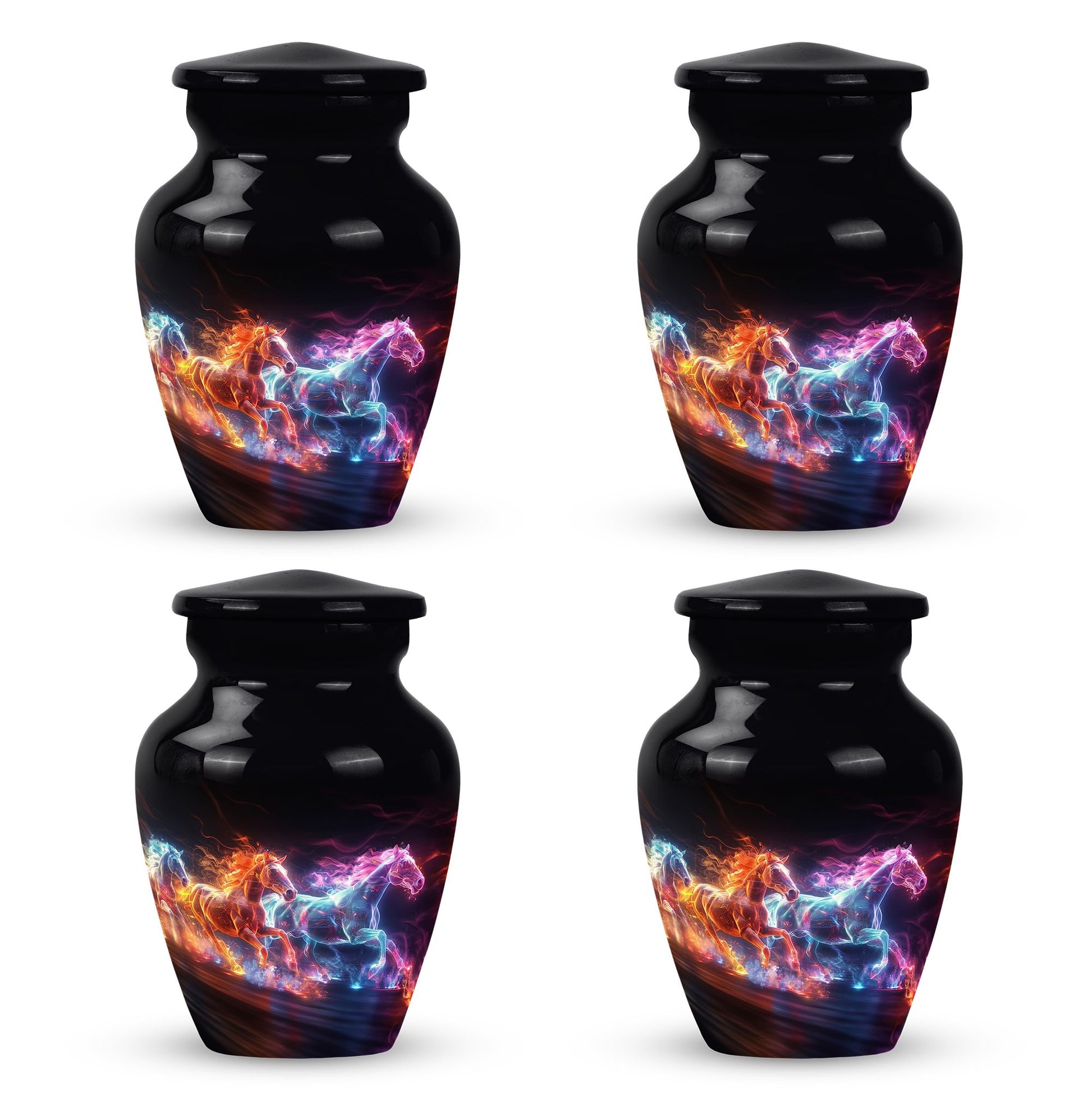 Running Horses Cremation Urns For Human Ashes - Burial Urns For Adult