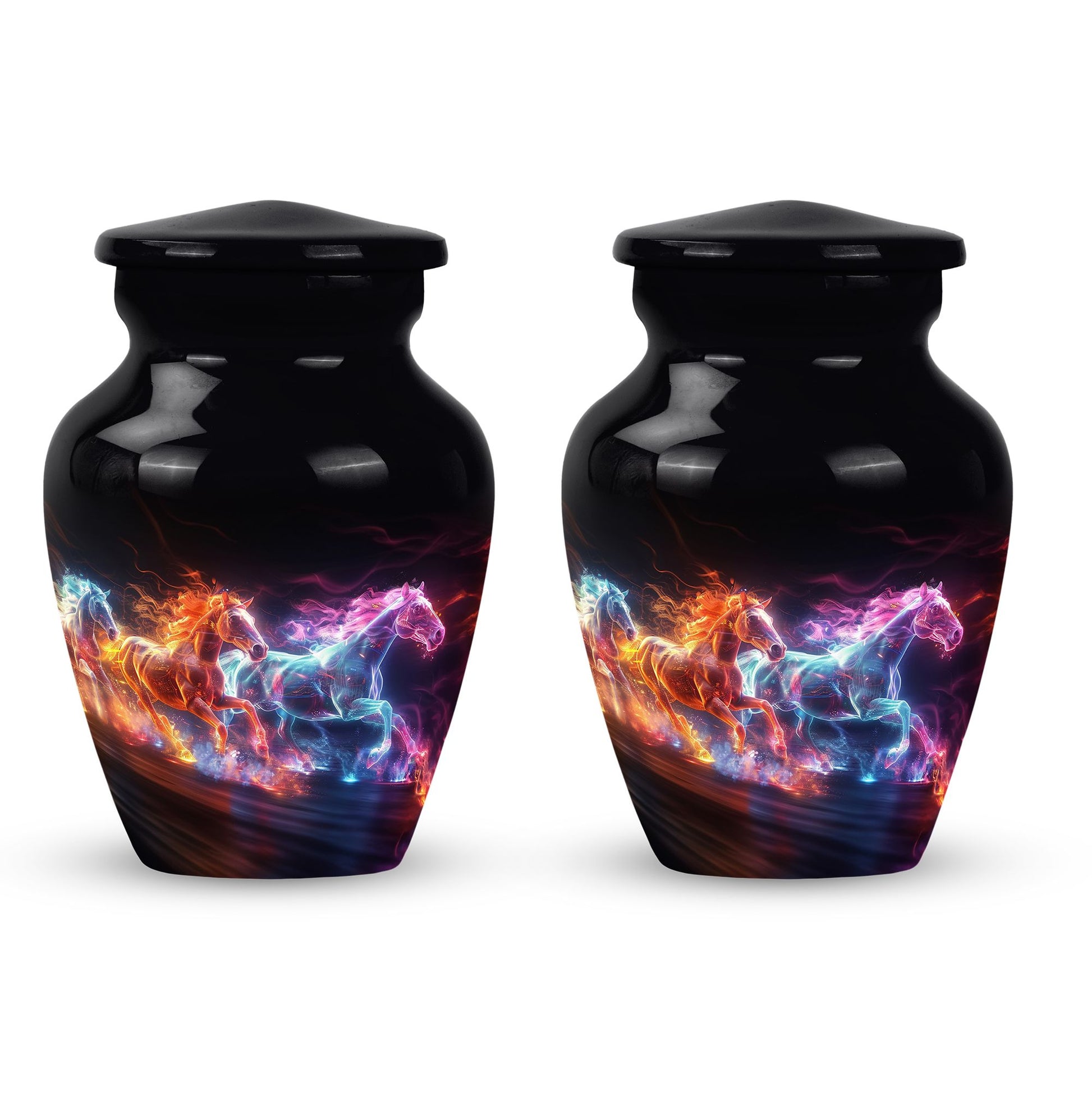 Running Horses Cremation Urns For Human Ashes - Burial Urns For Adult