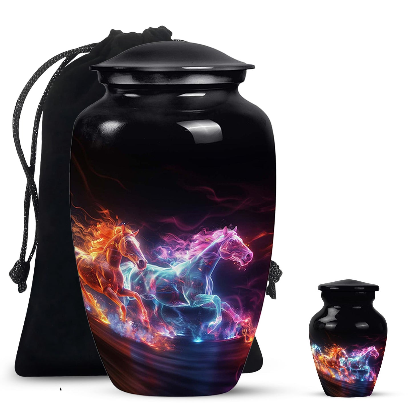 Personalized Horse Cremation Urn for Human Ashes - 10-inch, 200 cu in - Yatskia