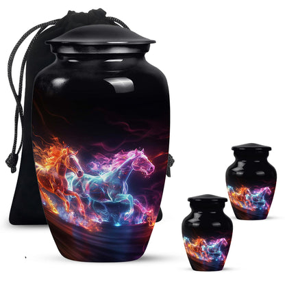 Personalized Horse Cremation Urn for Human Ashes - 10-inch, 200 cu in - Yatskia