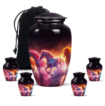 Personalized Horse Cremation Urn for Human Ashes - 10-inch, 200 cu in - Yatskia