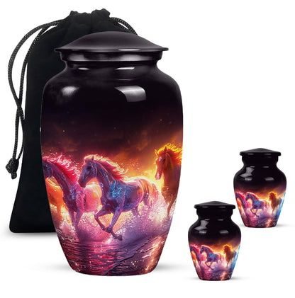 Personalized Horse Cremation Urn for Human Ashes - 10-inch, 200 cu in - Yatskia