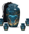 Blue Elephant Cremation Urn for Human Ashes - Cremation Urns For Adults