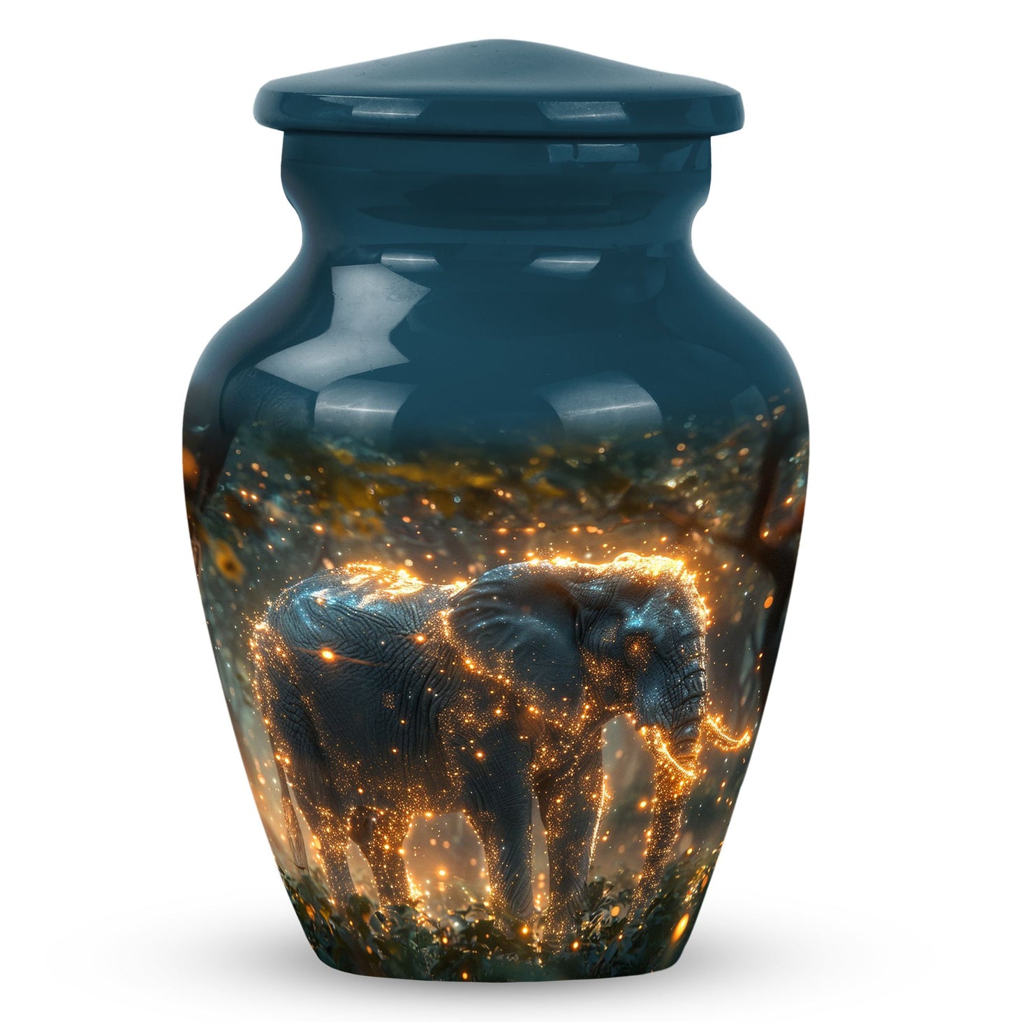 Personalized Elephant Cremation Urn for Men and Women - 10-inch, 200 cu in - Yatskia