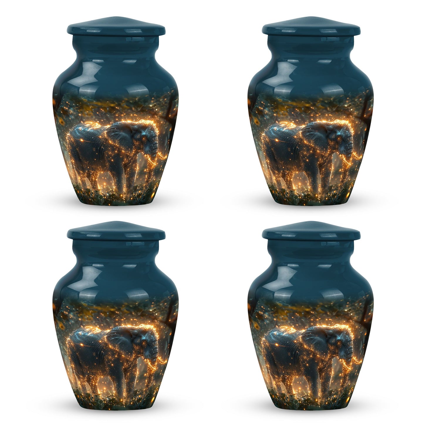 Personalized Elephant Cremation Urn for Men and Women - 10-inch, 200 cu in - Yatskia