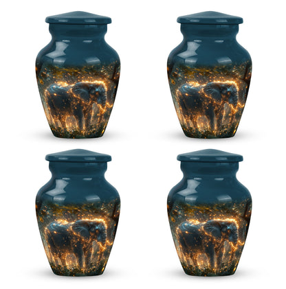 Personalized Elephant Cremation Urn for Men and Women - 10-inch, 200 cu in - Yatskia