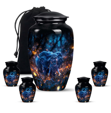 Large Urn With 4 Keepsake Urn