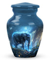 Blue Elephant Galaxy Cremation Urns For Human Ashes - Urns For Men & Women