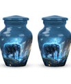 Blue Elephant Galaxy Cremation Urns For Human Ashes - Urns For Men & Women