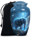 Blue Elephant Galaxy Cremation Urns For Human Ashes - Urns For Men & Women