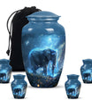 Blue Elephant Galaxy Cremation Urns For Human Ashes - Urns For Men & Women